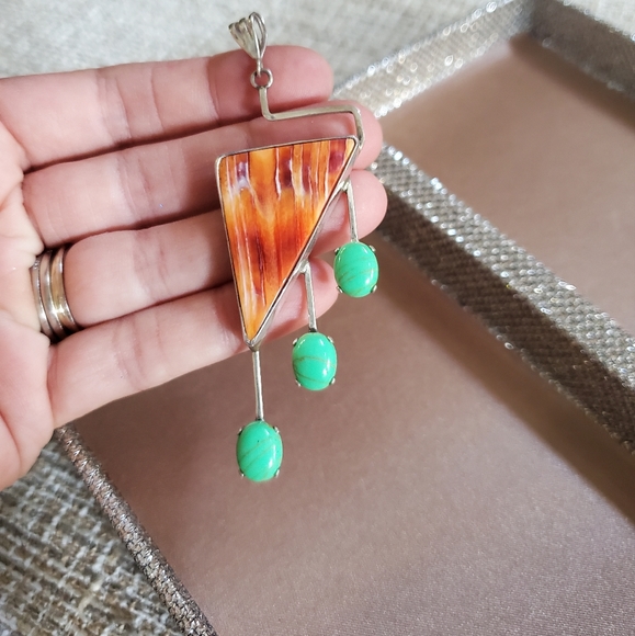 Sterling Artisan Gemstone Pendant - Picture 2 of 8